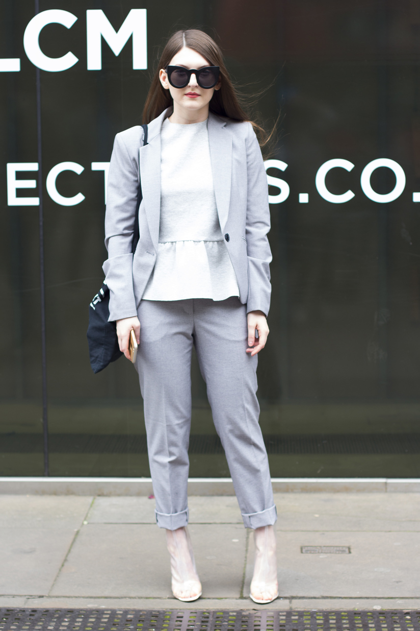 Girl in Grey Suit